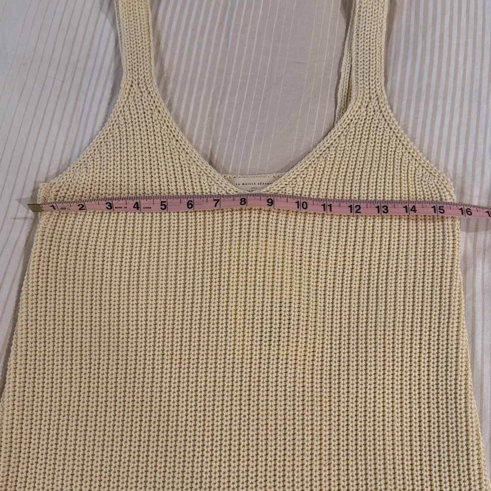 NWT SÉZANE Chunky Knit Sleeveless Dress in Cream / Ecru sz L NWT - Picture 8 of 10